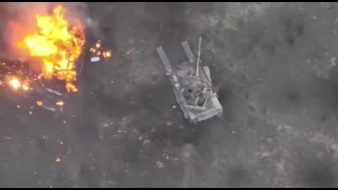 Russian Tanks Burning