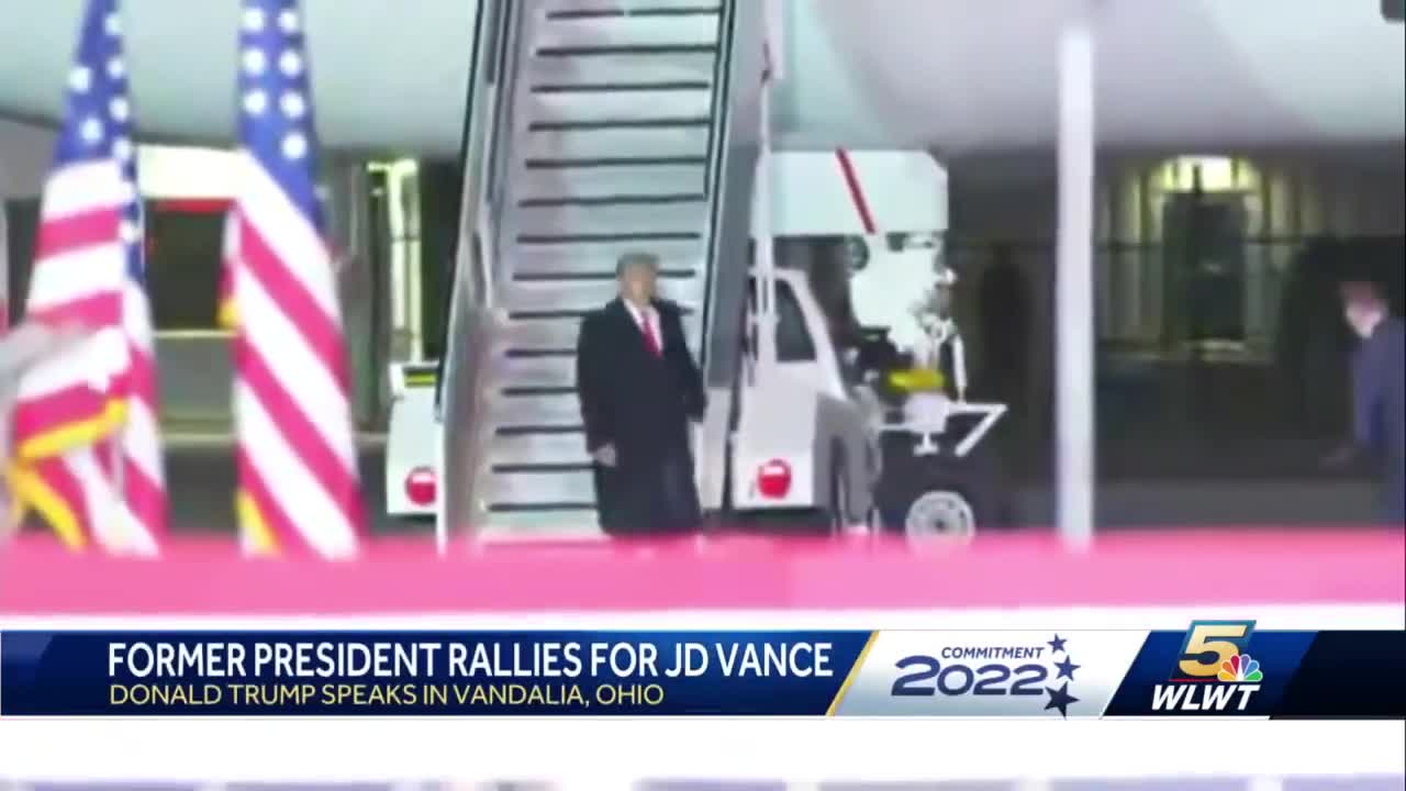 Former President Donald Trump speaks at rally for JD