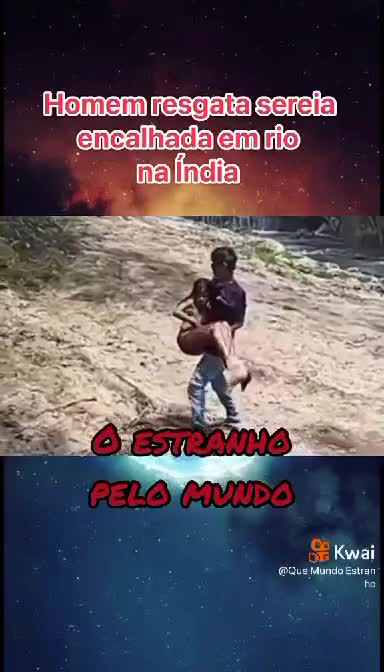 MAN RESCUES MERMAID BEACHED IN RIO DA INDIA WATCH THE VIDEO AND SHARE