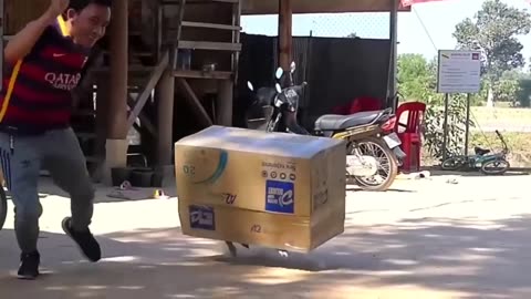 Huge Box Prank to dog & fake Lion and Fake Tiger Prank To dog & Troll Prank Dog Funny