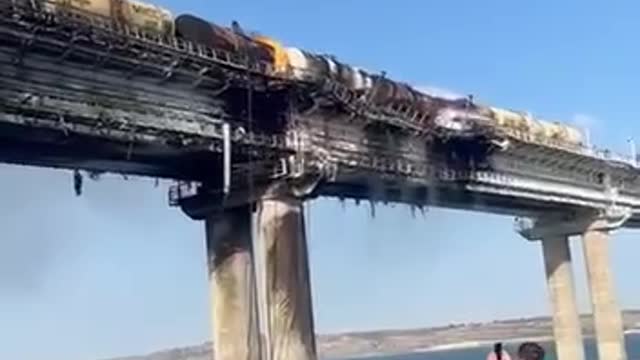 Bridge Crimea after explosion