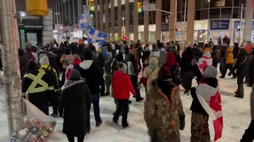 CBC News Gets Chased Out of Ottawa Protest