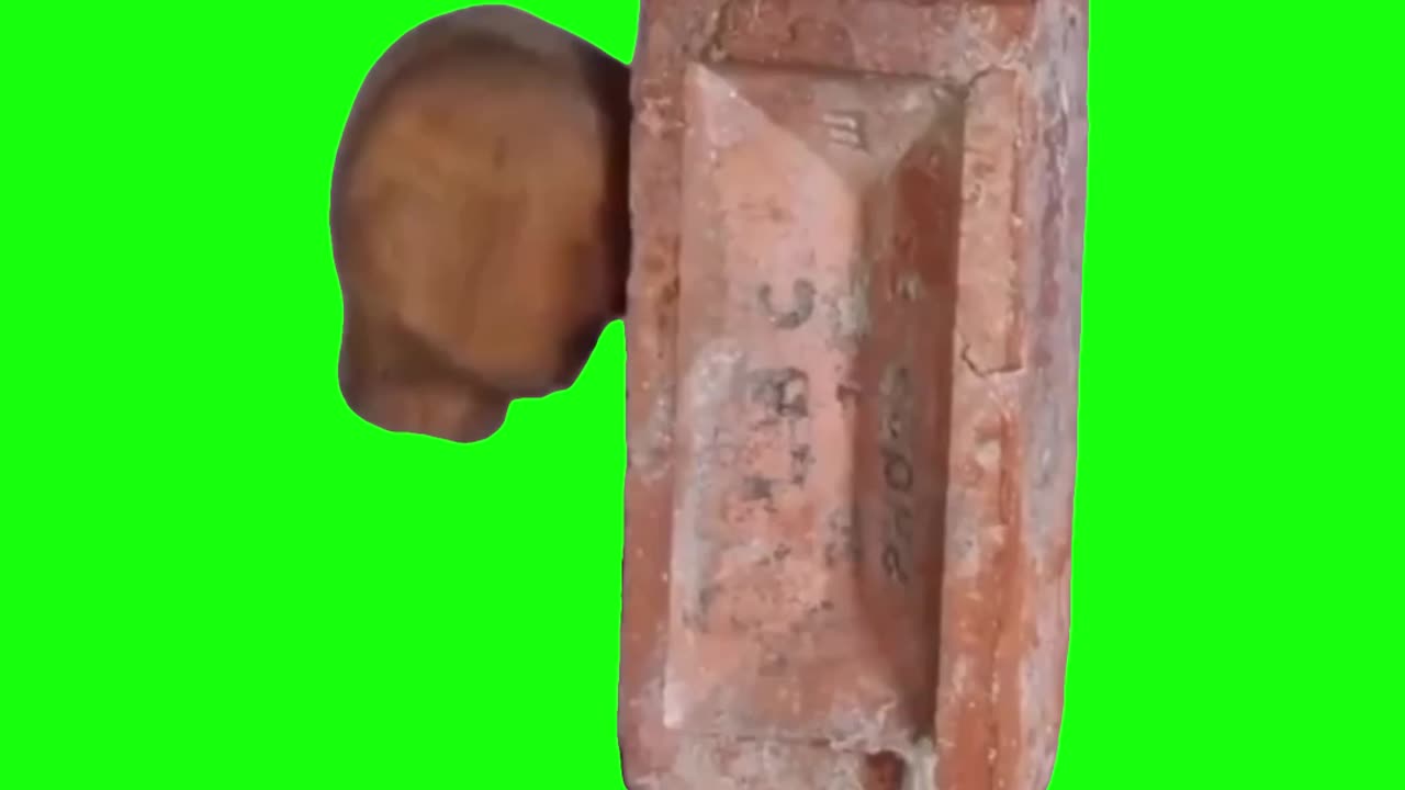 Head Hitting Brick | Green Screen