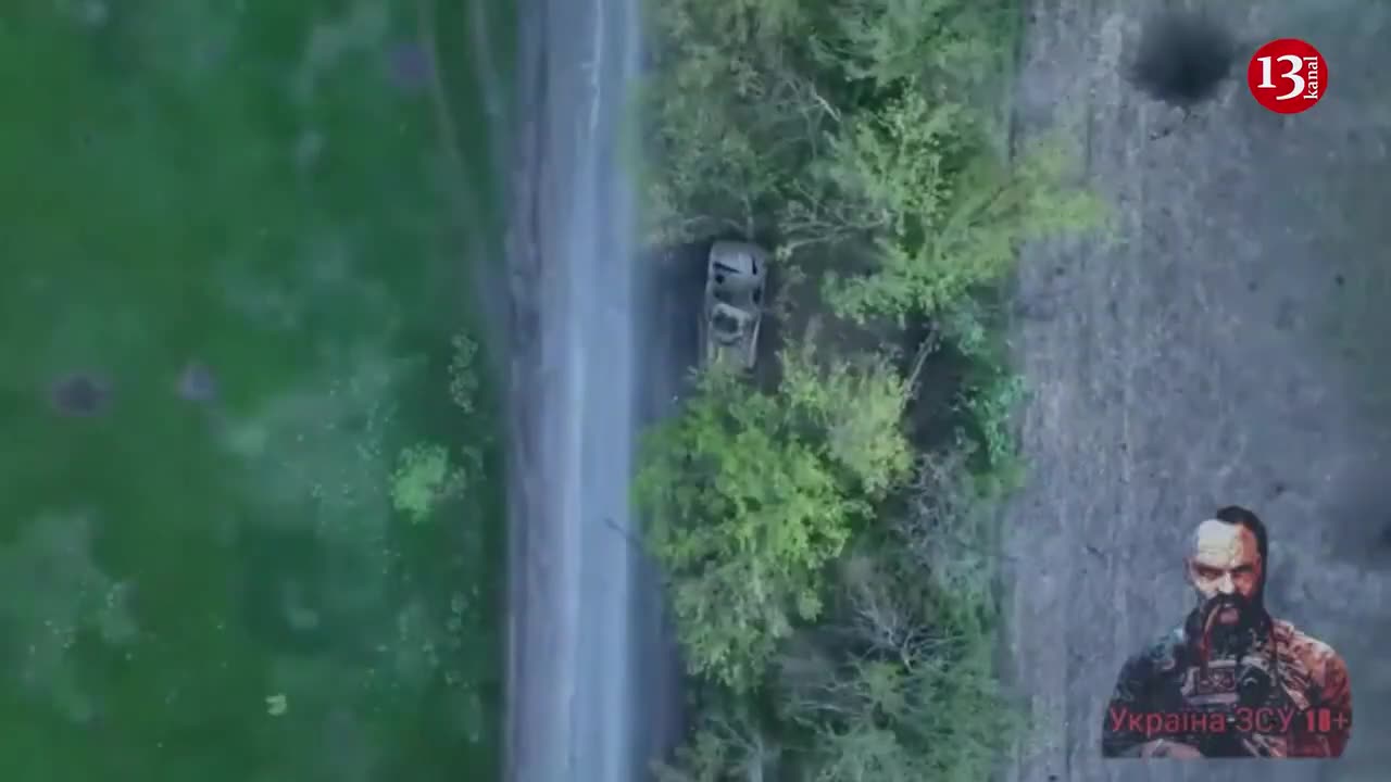 This time, Russians were able to escape from the hit equipment - they fell down and turned to forest