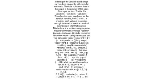 How can I create the cartesian product of a vector of vectors