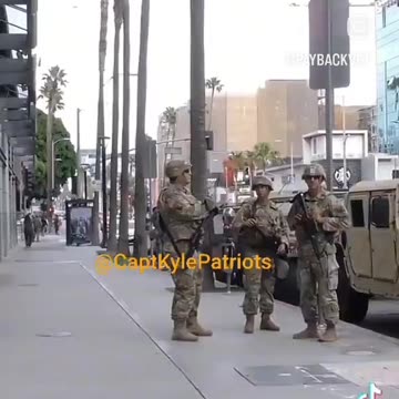 US Military on streets of California