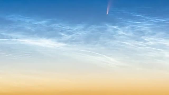 Comet NEOWISE Rising over the Adriatic Sea