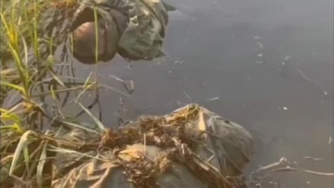 Russians Appear in the Water as it Recides
