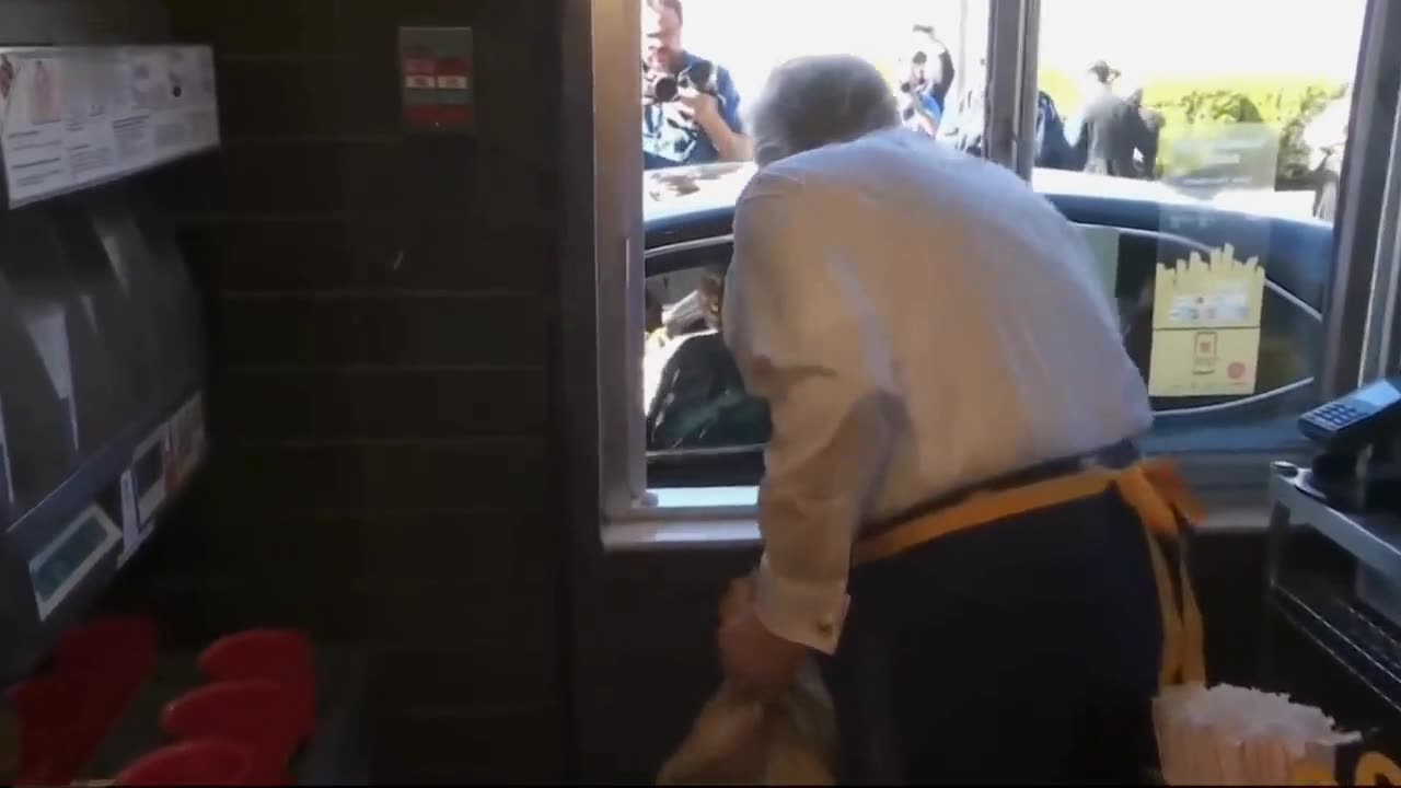 Donald Trump Surprises McDonald's Customers at Drive-Through