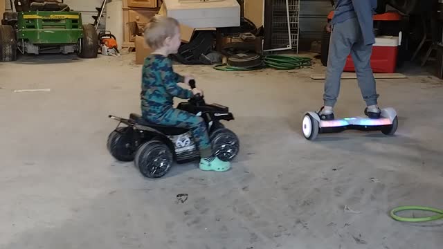 Hoverboard in garage