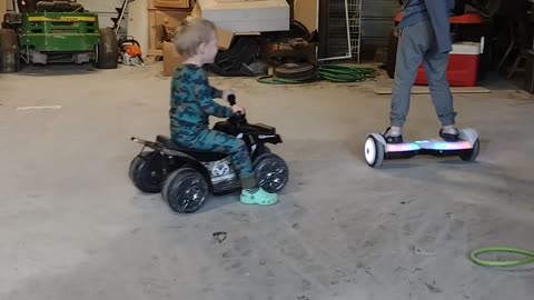 Hoverboard in garage