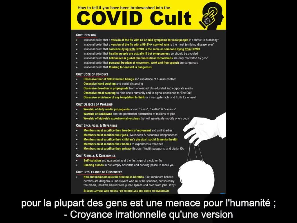 DissidentSignPosts : Culte du COVID (VOST)