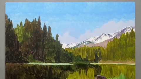 Lake Reflections Oil Painting | Time Lapse | Episode 175