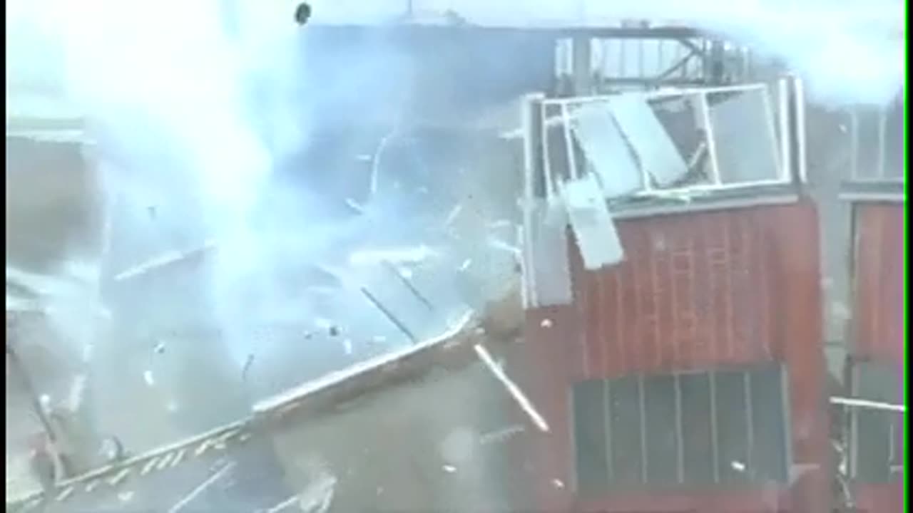 This is why you don't stand on exploding buildings
