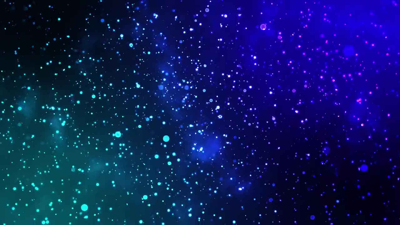 60 min _ 4K Relaxing Screensaver _ Blue Glitter Particles