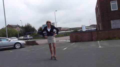 UK Mature Transwoman Walks In Public