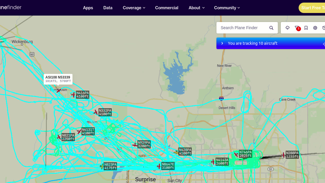 N53339 N416PA N332PA gang banging for CHINAS invasion on Arizona