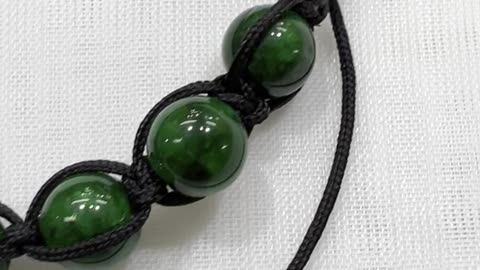 Handmade + Knotting Unique 5”~10” Adjustable Bracelet with Jade, Resin Buddha