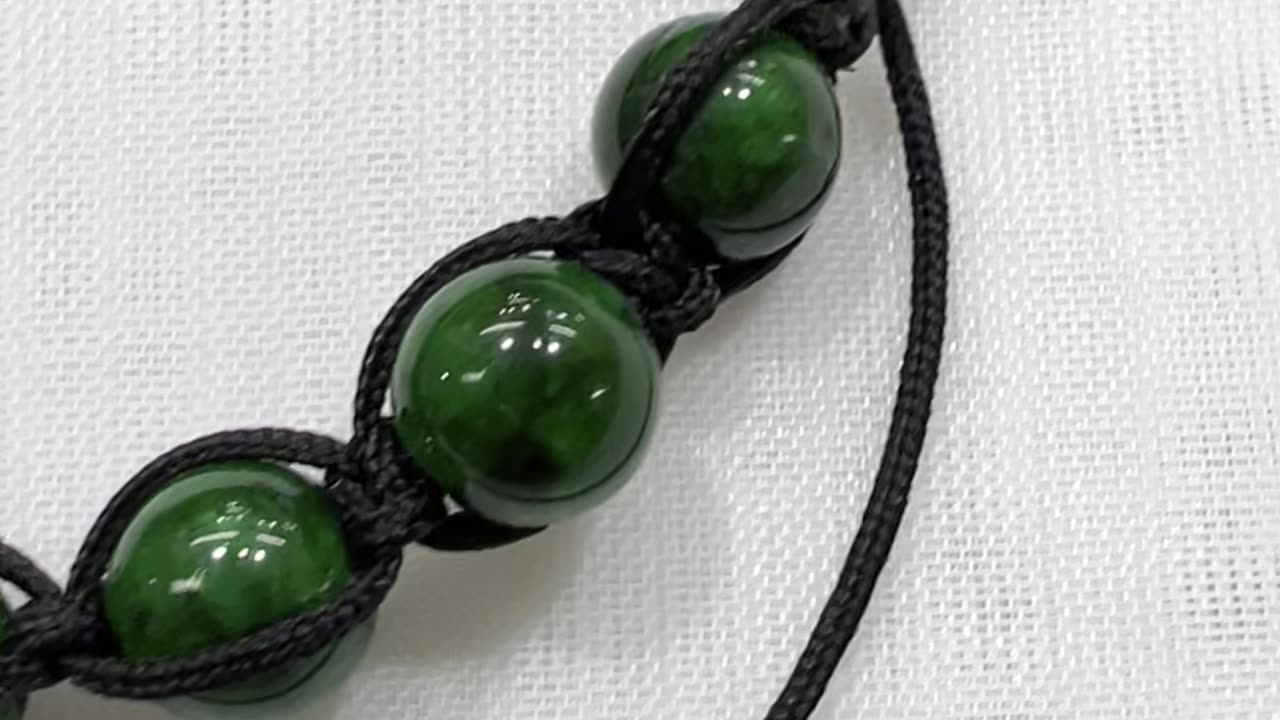 Handmade + Knotting Unique 5”~10” Adjustable Bracelet with Jade, Resin Buddha