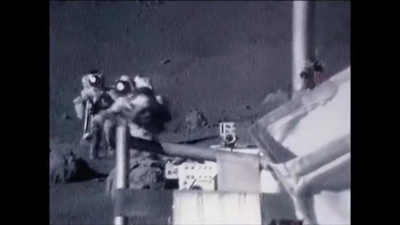 Astronaut falling on the moon