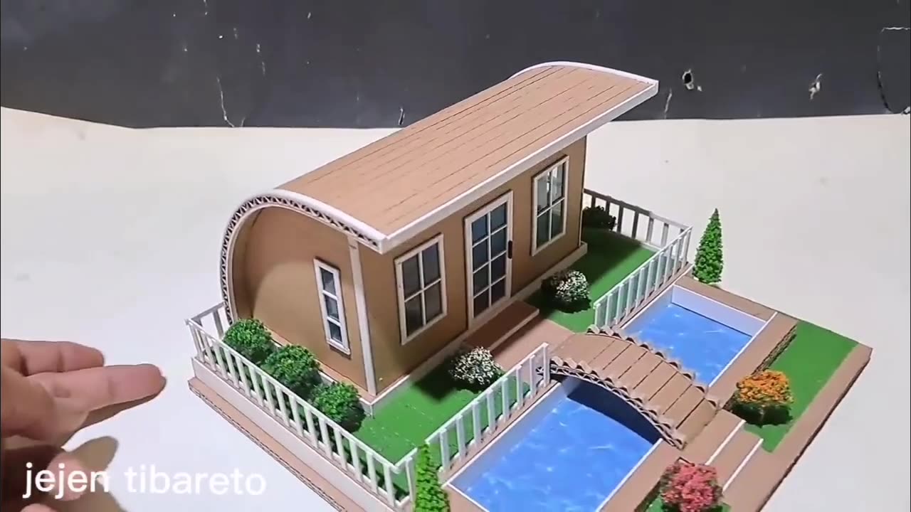 Cara Membuat miniatur rumah dari kardus #79 | | desain rumah unik simple