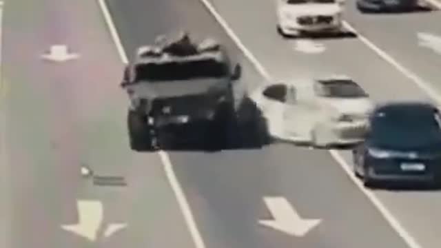 driver crashes into a military tank