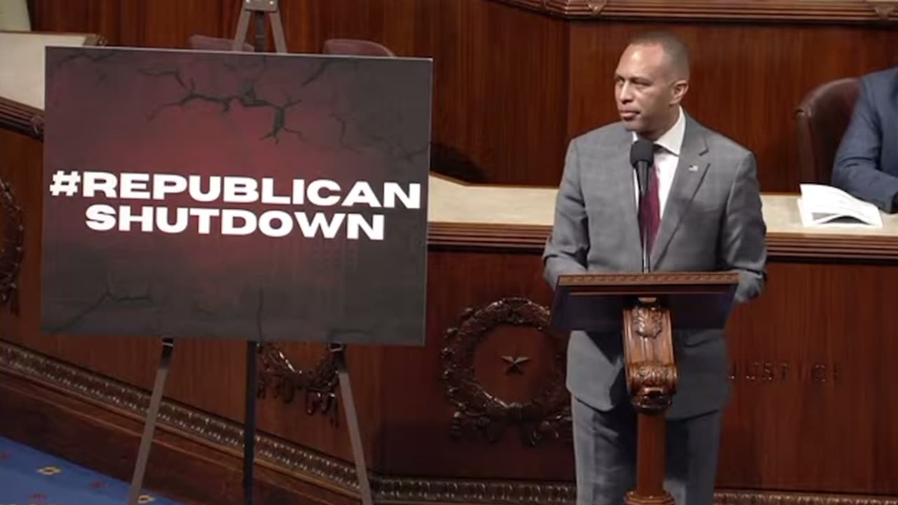 Hakeem Jeffries claims government funding bill is “part of an effort to shut down the government”