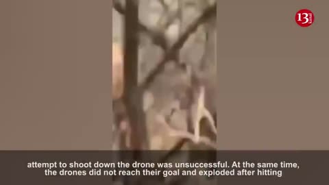 Unsuccessful attack of Russian drones