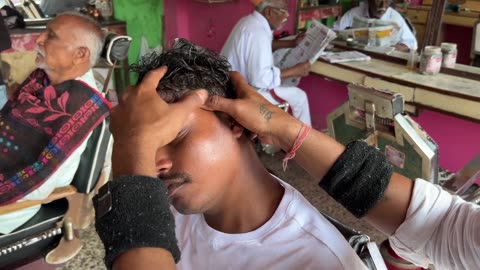 Artist barber Amazing Effortless Head Massage _ Indian Massage