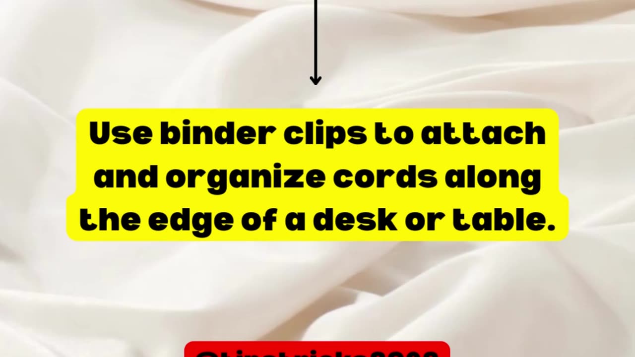 What's a simple trick to keep cords organized?