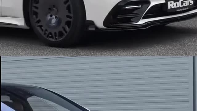 Luxury Car in Split Screen View