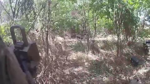 Intense Combat Footage From Ukrainian's Helmet Cam