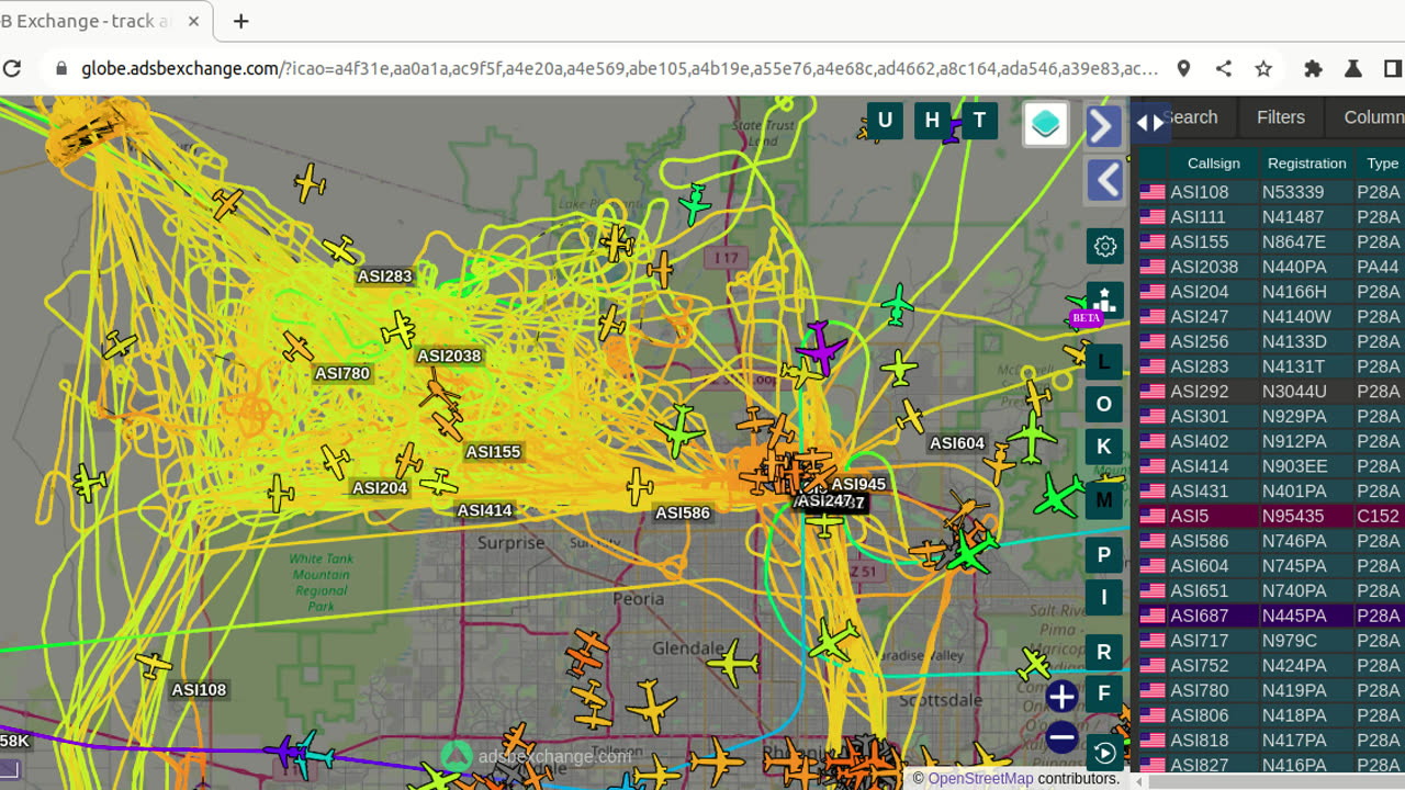 Bird NaziPac N419PA N4131T over Mormon Mafia Town Arizona - Feb 26th