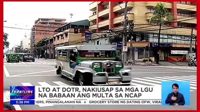 LTO, DOTr, nakiusap sa mga LGU na babaan angmulta sa no-contactapprehension program