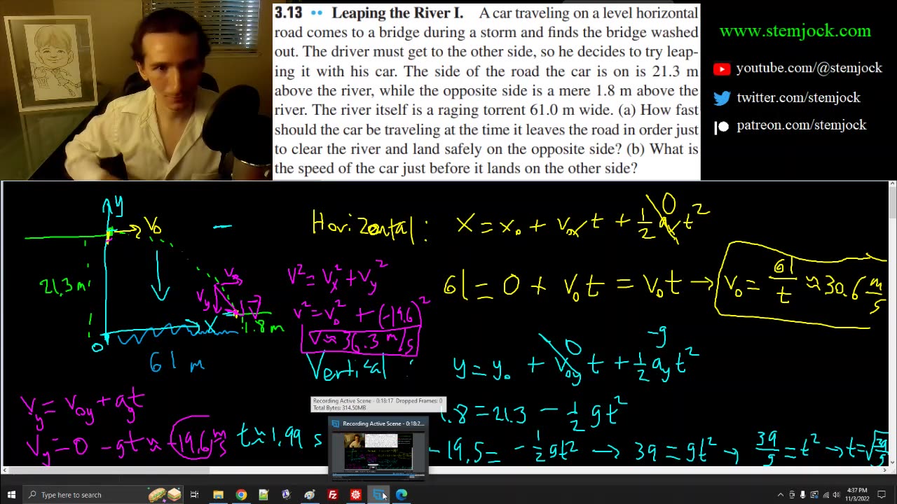 Physics - Projectile Motion - Practice Problem 2
