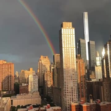 Massive double rainbow in NYC 11Sep2023. Sign from God. God knows.