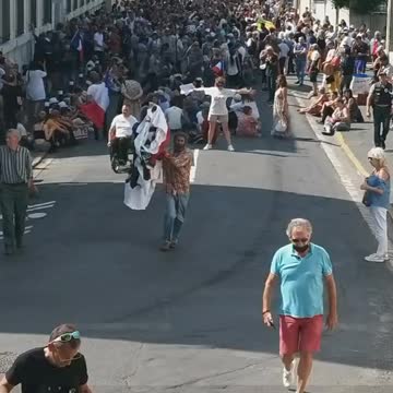 Périgueux, France: Vaccine Passport Protests August 21, 2021