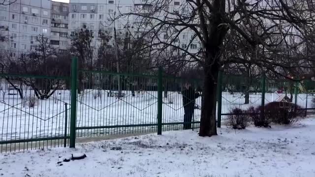 Unexploded Grad rocket in Ukrainian kindergarten