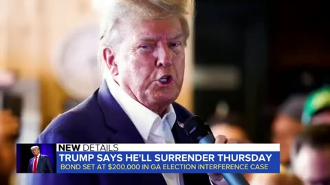 Former President Trump says he’ll surrender Thursday