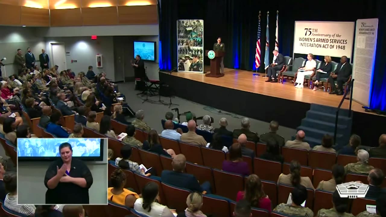 Sec. Austin speaks at Pentagon on 75th Anniversary of Women's Armed Services Integration Act