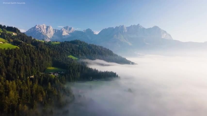 hour 4k Magnificent Mountains and Rivers Aerial views