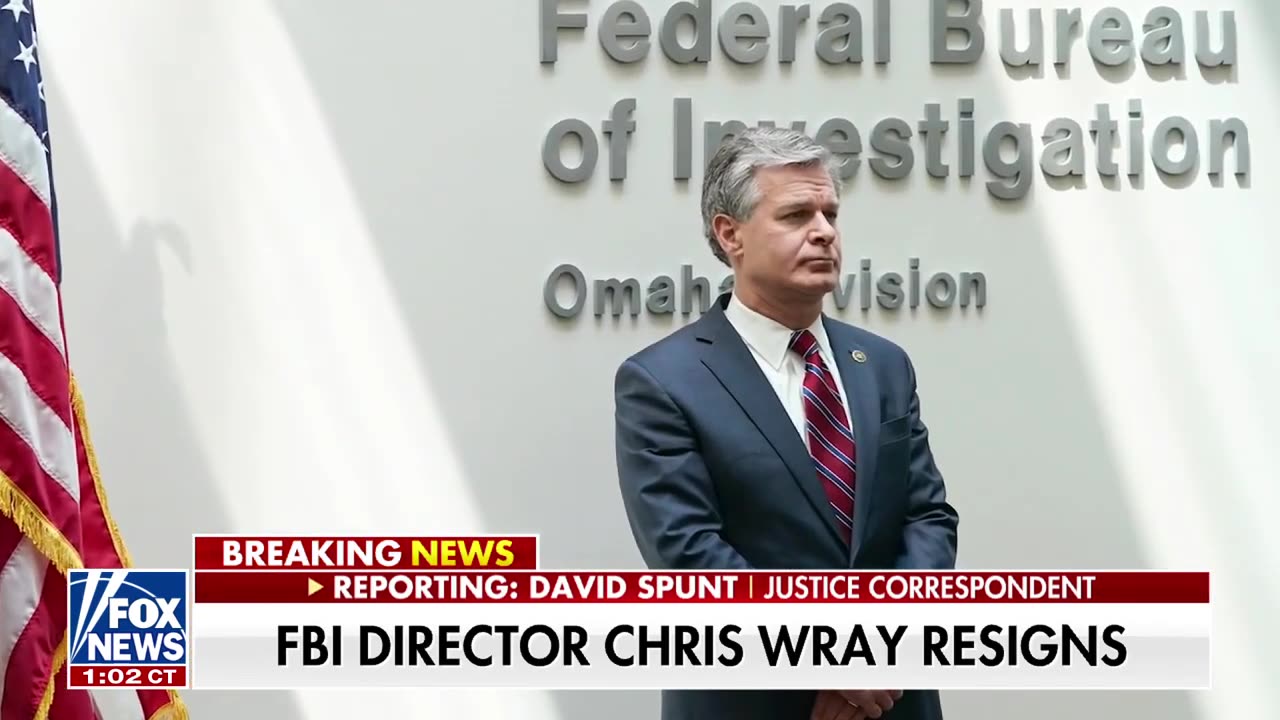 BREAKING NEWS FBI Director Christopher Wray resigns