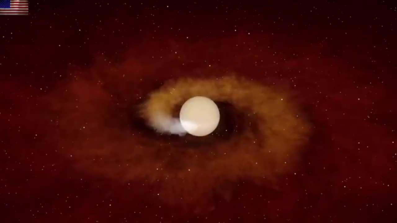 Star swallows a planet.