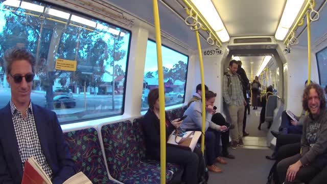 Spreading the joy of laughter on a train