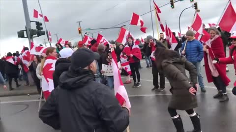 Canadian Protesters Dancing to Footloose