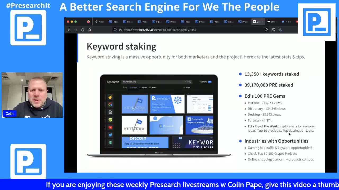 Presearch Weekly News & Updates w Colin Pape #90