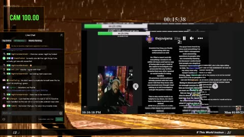 [1.9.22, 2 parts] Low Tier God LIVE：The 2% Show (01-10-23) (Part 1)