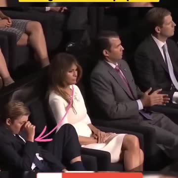 Barron trump's strange antics during Donald Trump speech