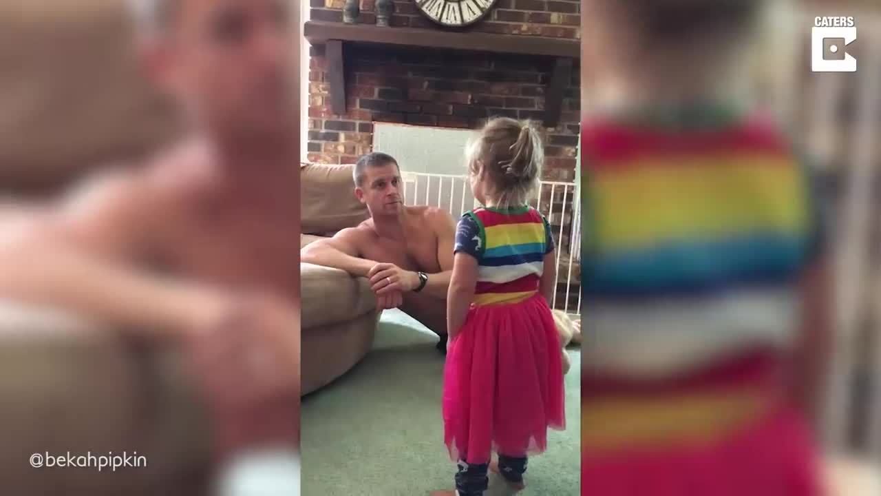 Genius Dad's Trick To Stop Daughter Crying