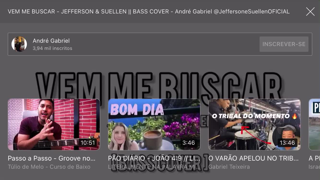 WORSHIP BASS | Vem me Buscar - Jefferson e Suellen | BASS COVER